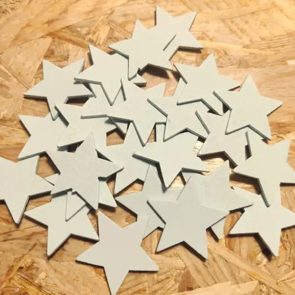 Stelline Azzurre in Legno – Decorazioni per Bomboniere Battesimo, Nascita e Baby Shower